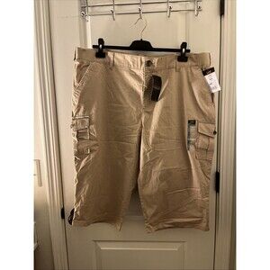 Lee Flex-To-Go Skimmer Capri Pants Cargo Womens Size 22W Medium Dark Khaki Pants